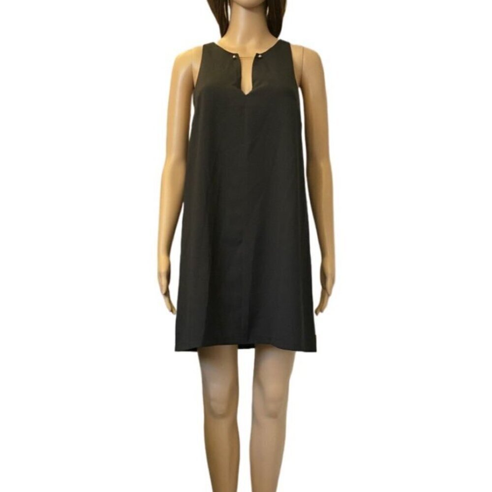 Lulus Women's Mini Shift Dress Size S Black Sleeveless Button Back Closure EUC